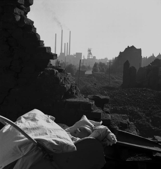 Germany. Essen. Illegitimate child of British soldier. 1947.